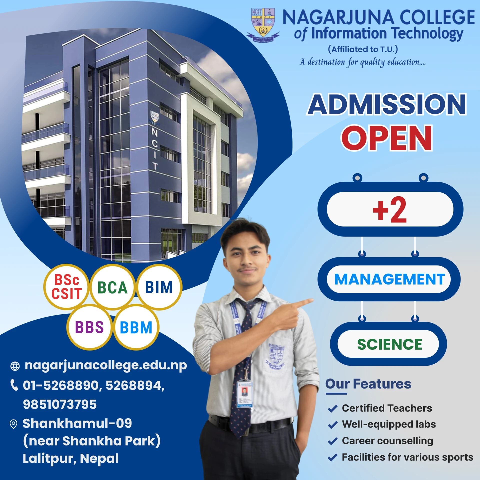Admission Open For +2
